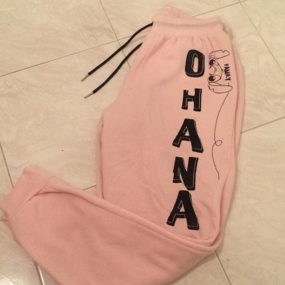 Ohana Disney Stitch Pink Sweatpants